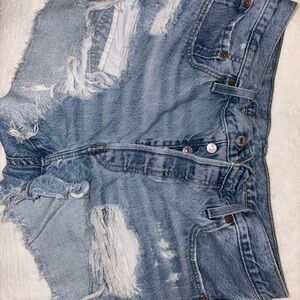 Distressed Denim Women's Shorts